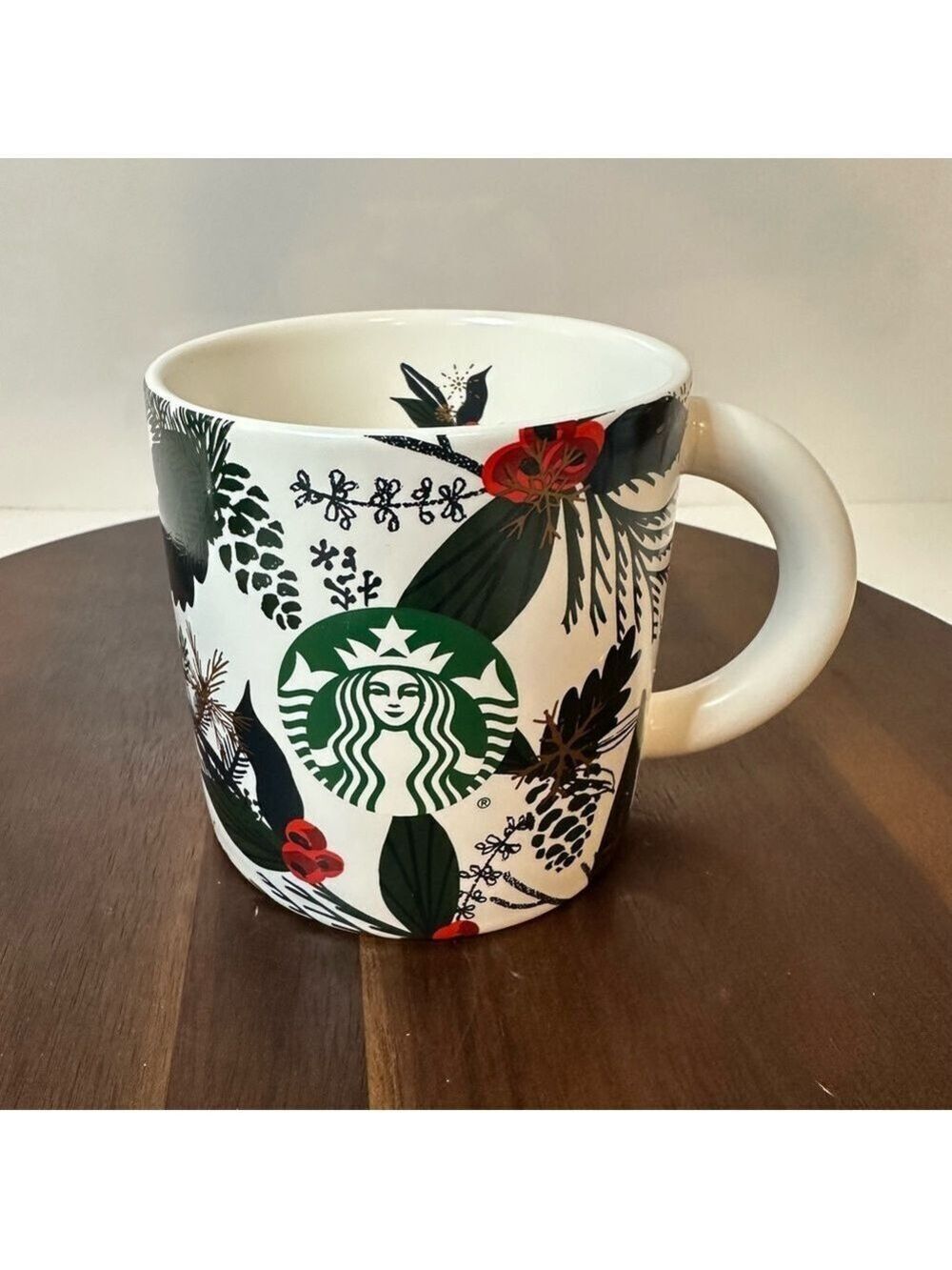 Starbucks 2021 Holiday Botanical Mug 12 oz Winter Evergreen Ceramic